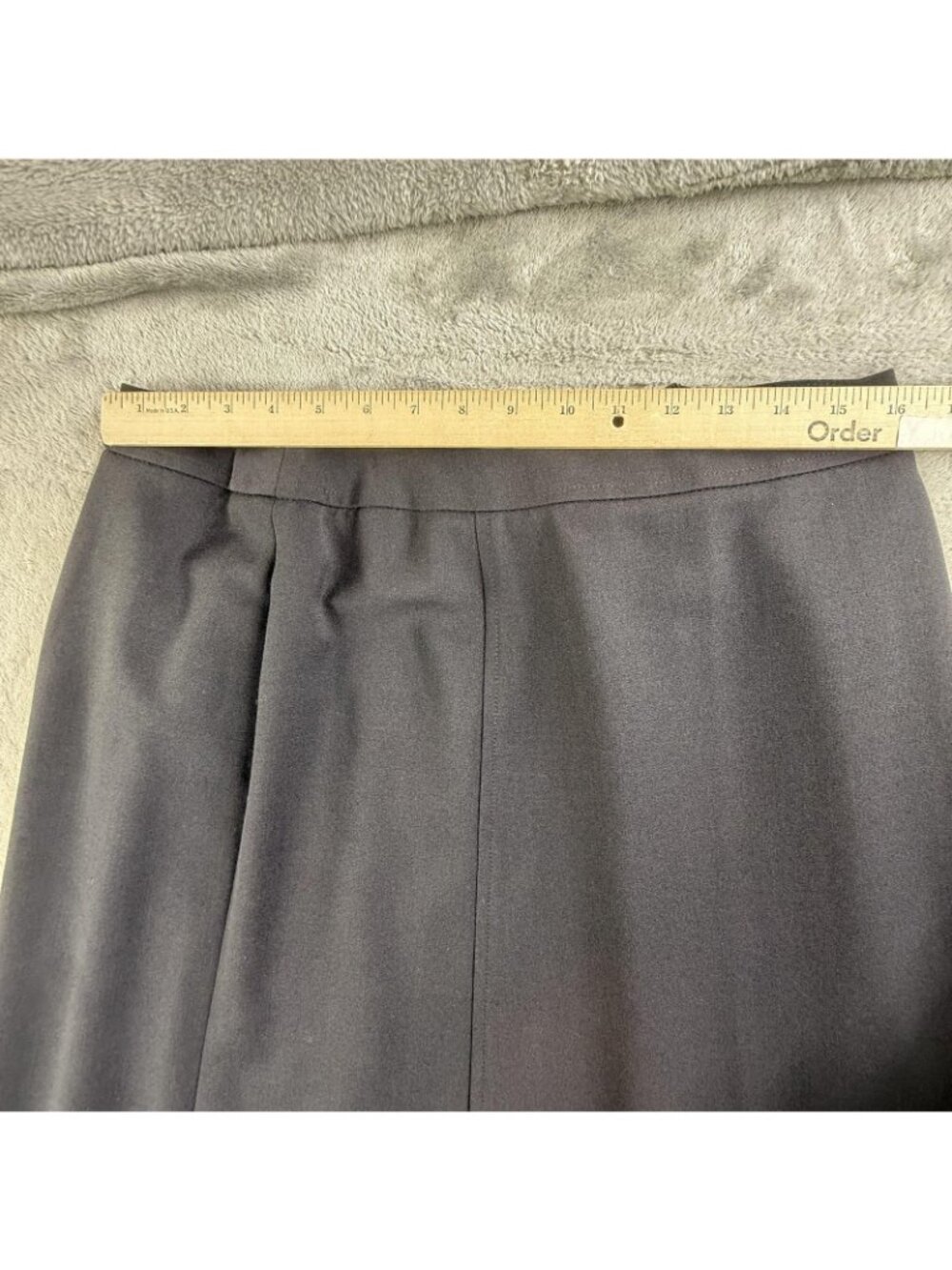 Vintage Talbots Skirt Womens 14P Black Wool A Line Midi Stretch Career Office - Picture 8 of 14